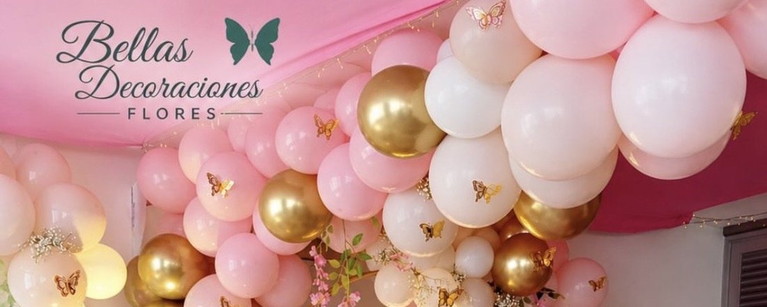 Arco floral con globos para bodas y eventos